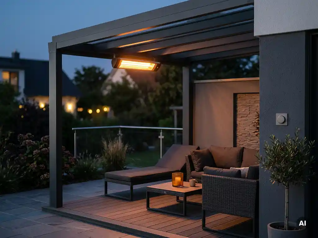 Kan een terrasverwarmer traploos worden gedimd?