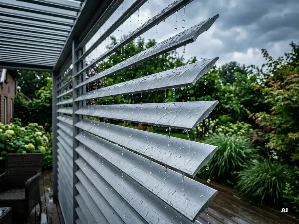 Kan een regensensor de lamellen automatisch sluiten?