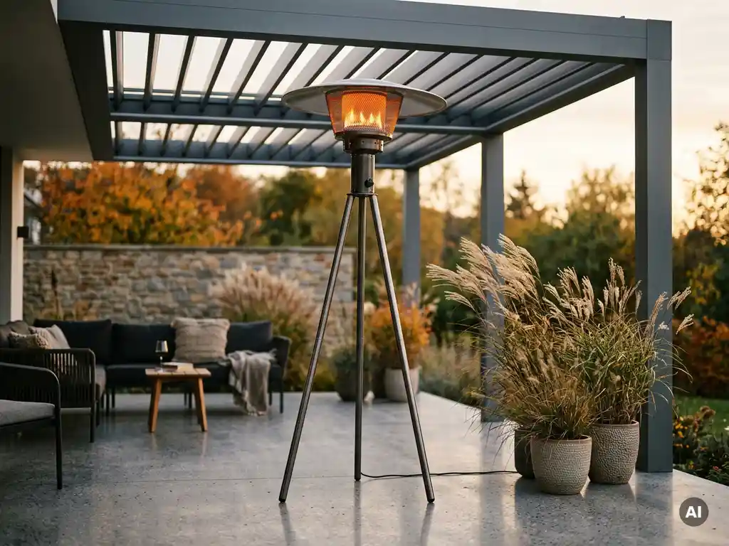 Heeft een terrasverwarmer op statief omvalbeveiliging nodig?