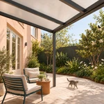 Terrasoverkapping Plus 3 x 2,5 meter antraciet opaal polycarbonaat moderne goot – Gartenblick