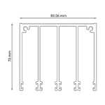 4 rail glazen schuifwand bovenrail