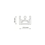 1 rail glazen schuifwand onderrail