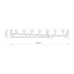 7 rail glazen schuifwand onderrail
