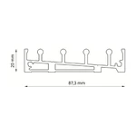 4 rail glazen schuifwand onderrail