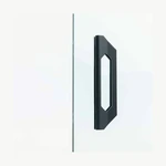 Deurgreep plak mat zwart fv086b