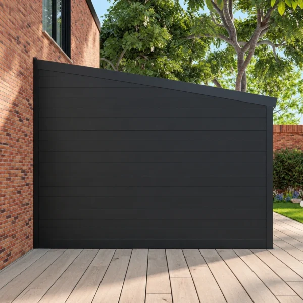 Zijwand: volledig aluminium panelen